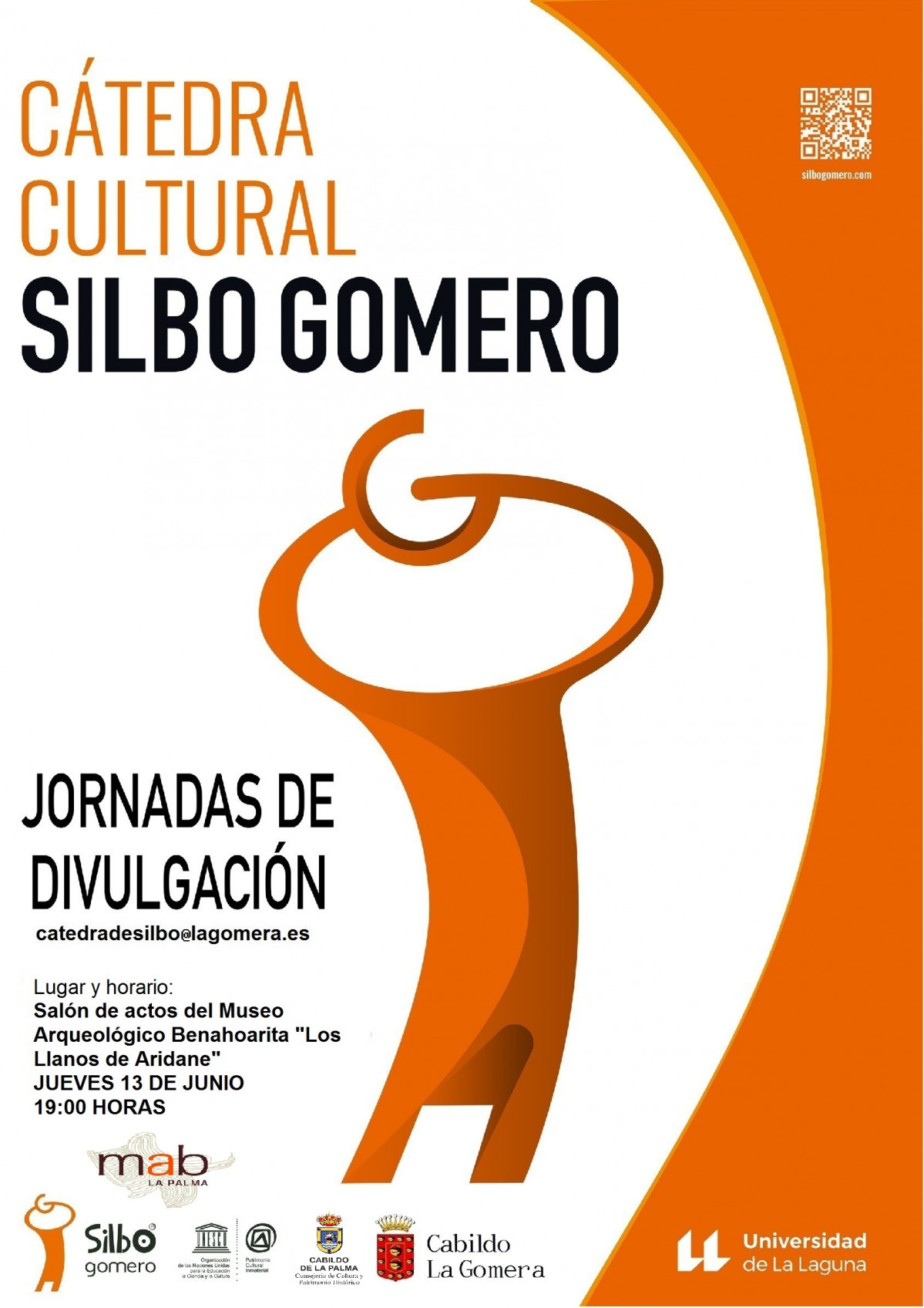 Cartel Cu00e1tedra Cultural ULL Silbo Gomero en La Palma