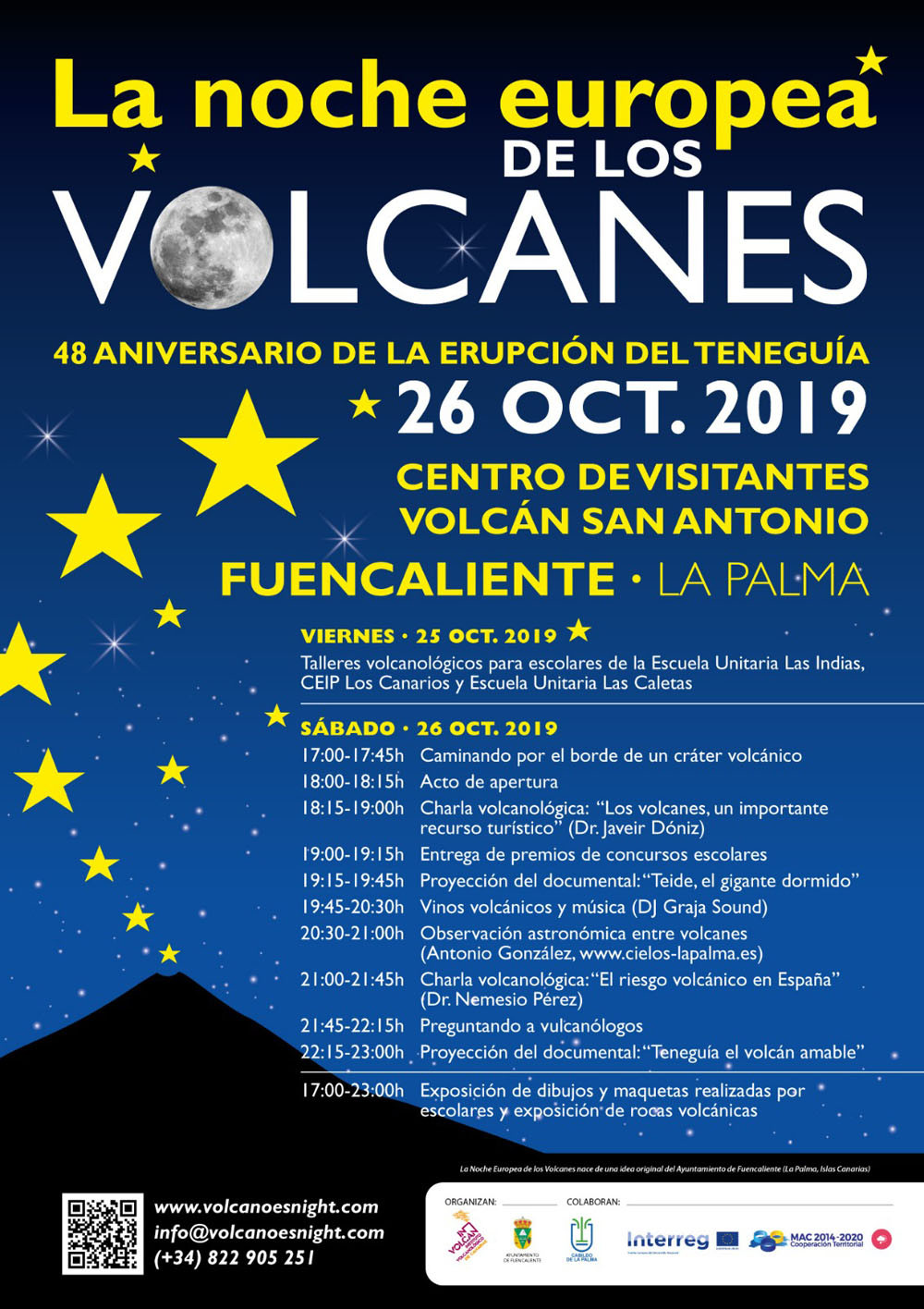 Cartel Noche de Los Volcanes 2019