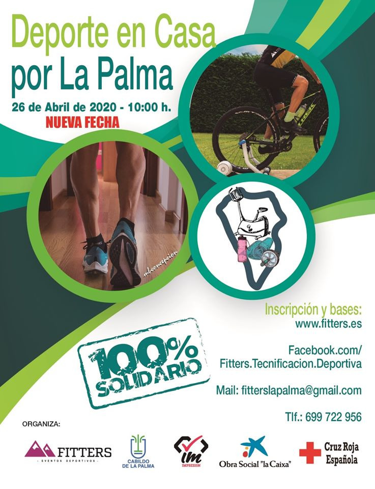 Cartel Deporte en Casa por La Palma