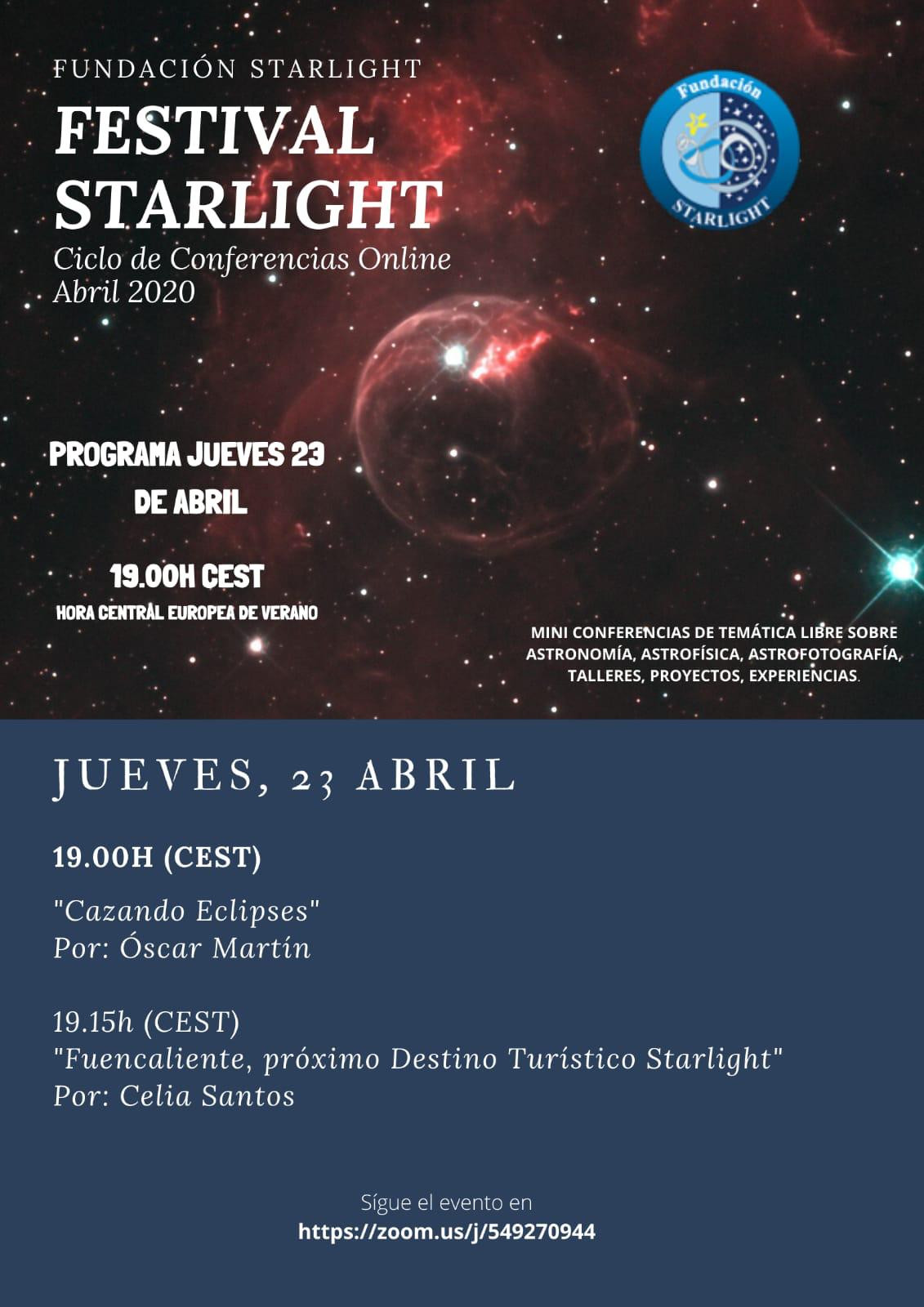 Cartel conferencia Starlight