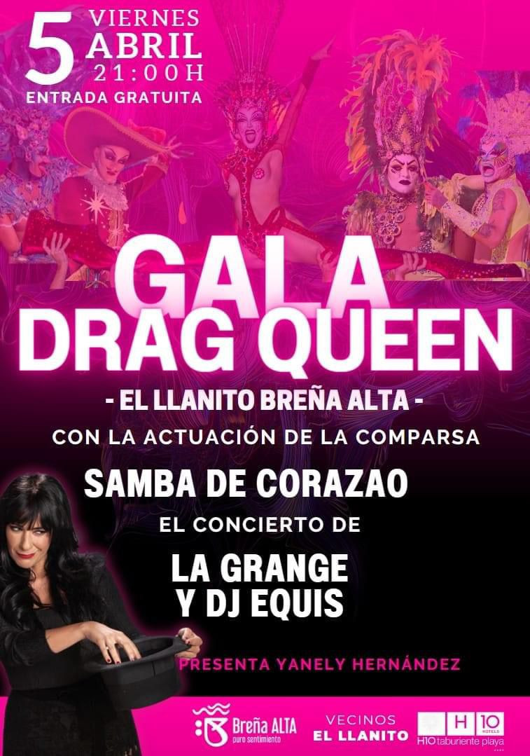 Cartel Gala Drag Queen Breu00f1a Alta