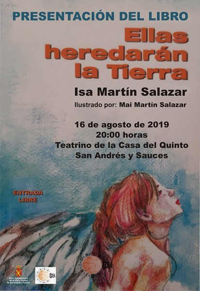 Cartel presentaciu00f3n del libro Ellas Heredaru00e1n la Tierra