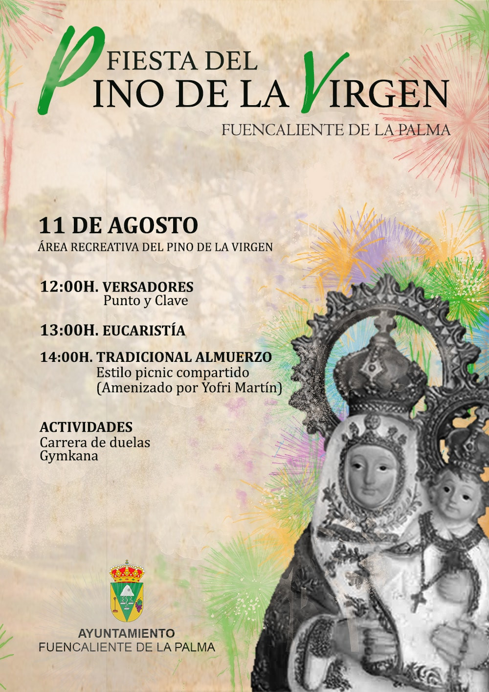 Cartel fiesta pino virgen fuencaliente