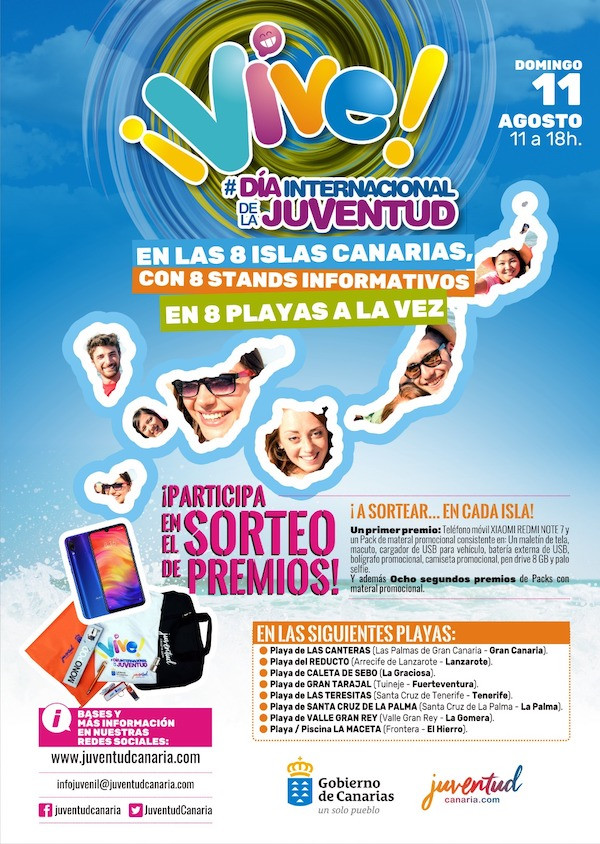 Cartel VIVE Dia Internacional de la Juventud 2019