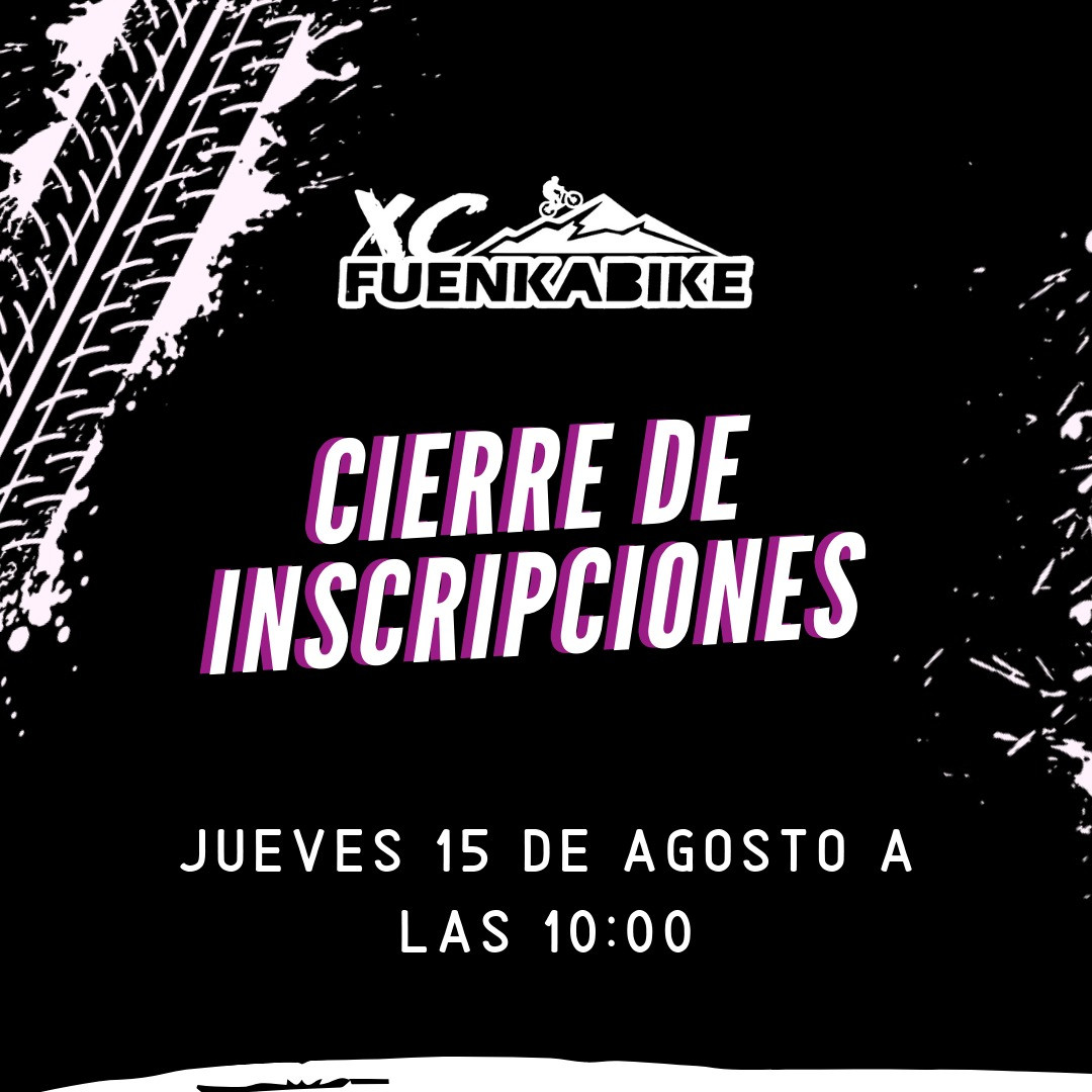 Cierre inscripciones xcfuenkabike 2019