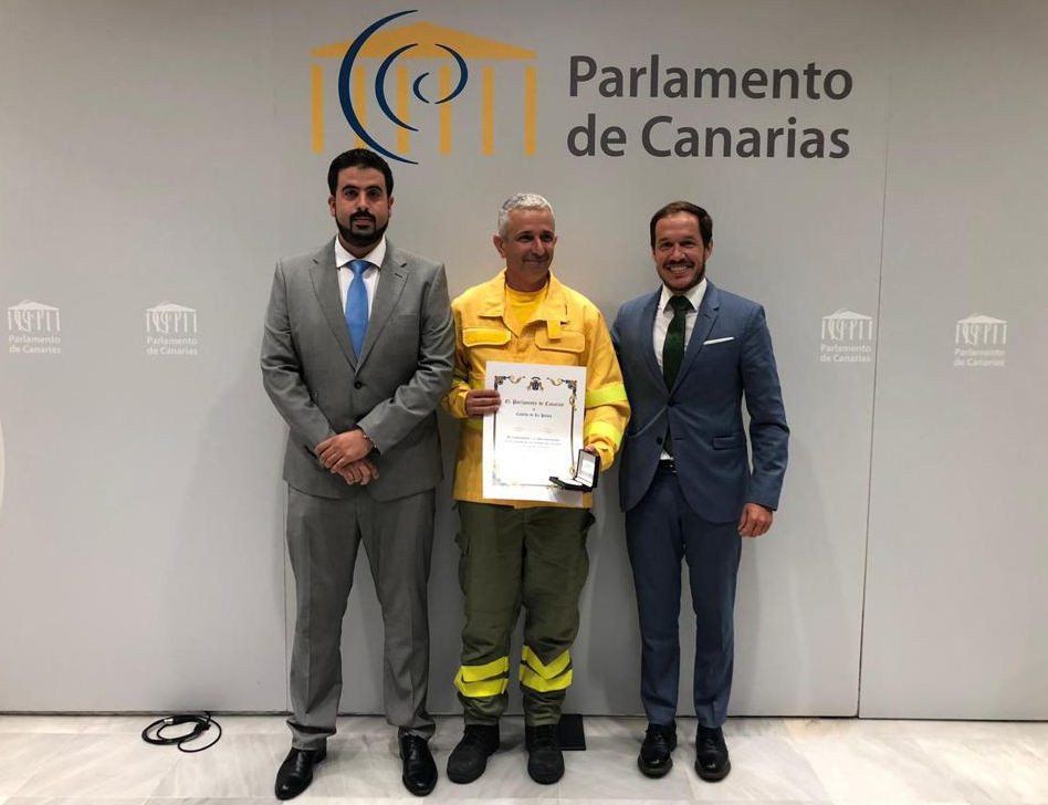 180919 Mariano H Zapata Borja Perdomo Antonio Gonzalez Medio Ambiente Parlamento de Canarias Incendio Forestal Gran Canaria