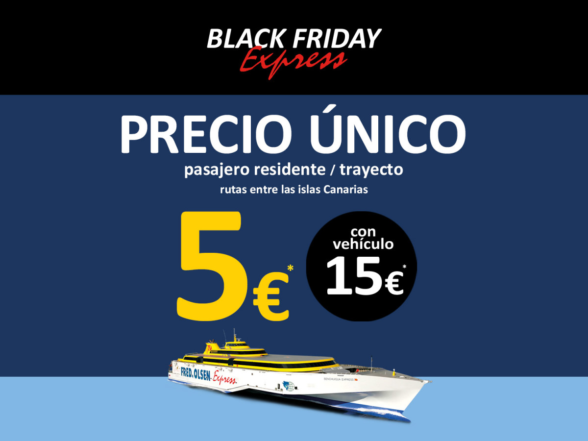 NDP 142000 plazas a 5u20ac Fred Olsen Express BlackFriday