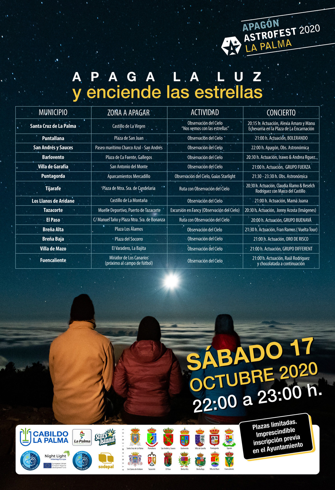 Cartel general Apaga la luz enciende las estrellas