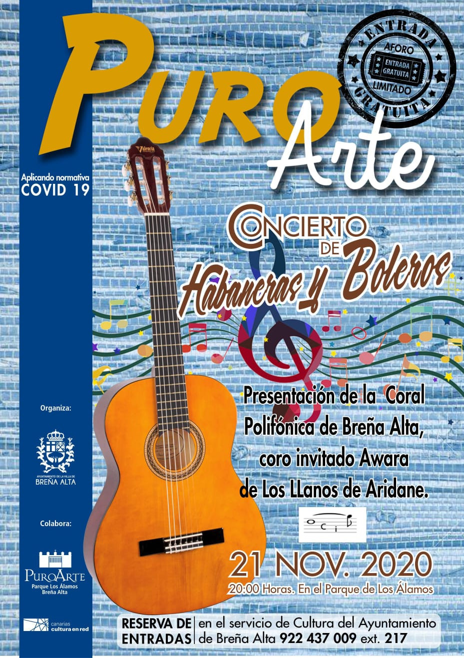 Cartel promocional I Encuentro de Habaneras y Boleros de Breu00f1a Alta