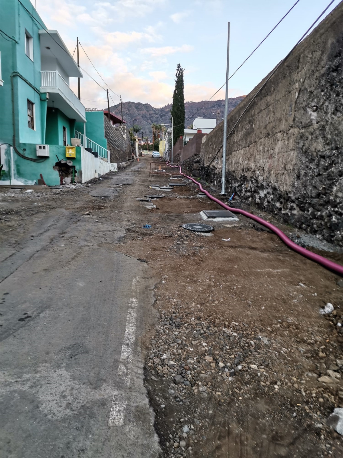 Tubo sustituido completamente en el Camino La Caldera