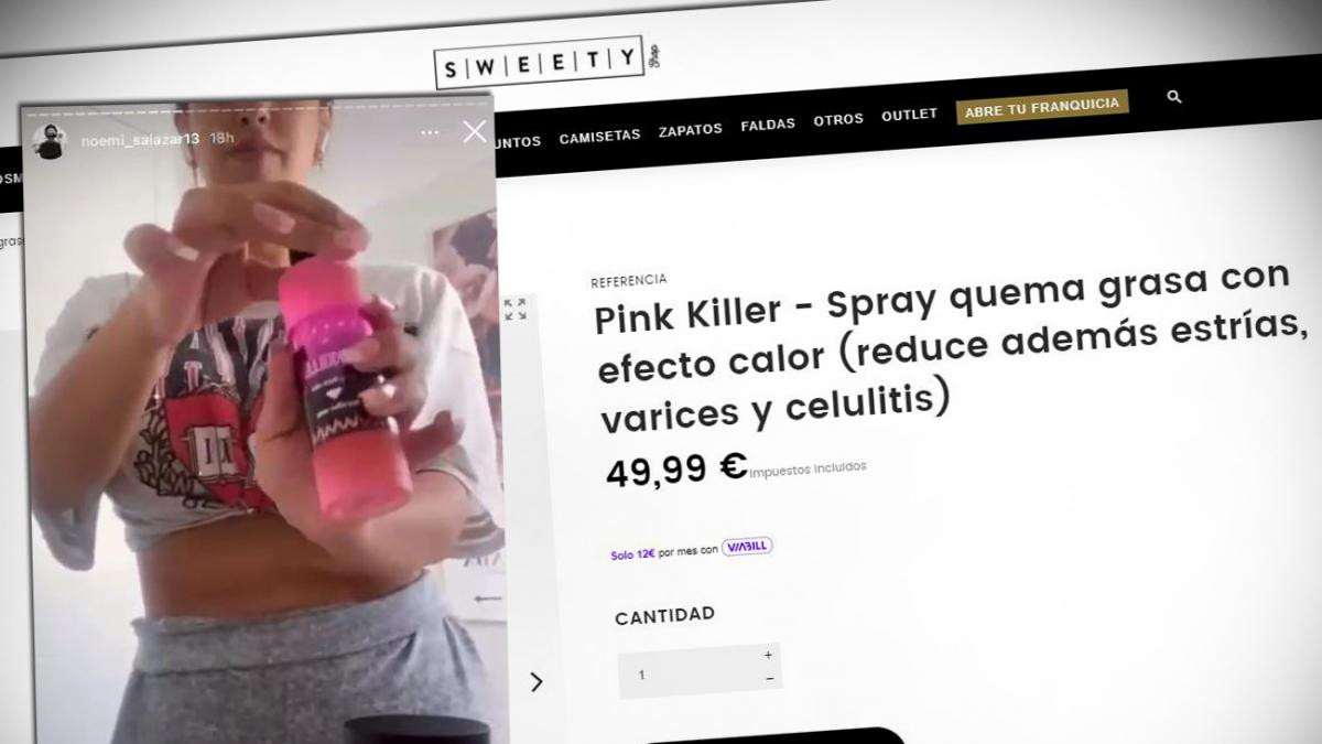 Facua denuncia a noemi salazar y sweetyshop por publicidad enganosa de un espray adelgazante