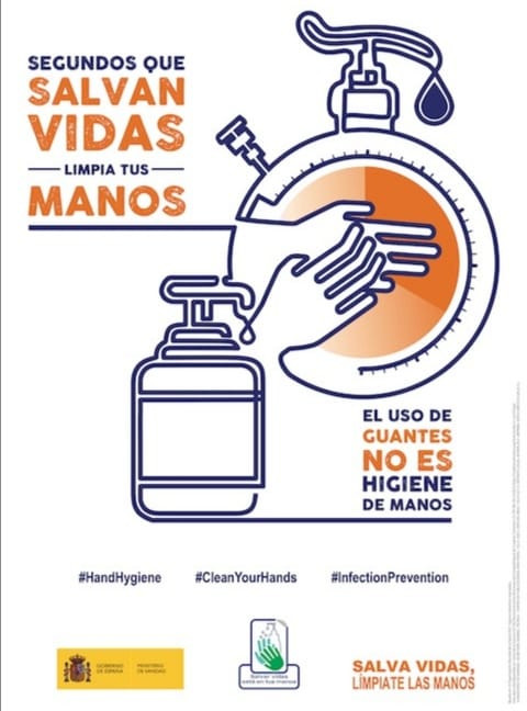 Cartel higiene de manos