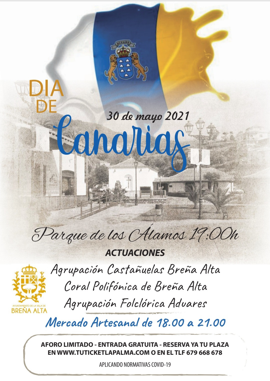 Imagen del cartel promocional del Du00eda de Canarias en Breu00f1a Alta