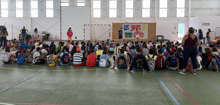 Imagen del alumnado en la clausura del proyecto 'Los juegos no entienden de género'