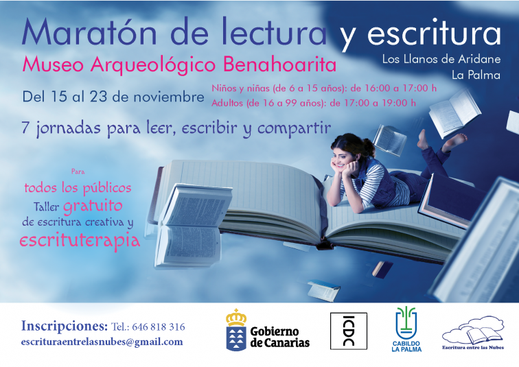 Cartel ESCRITUTERAPIA en La Palma