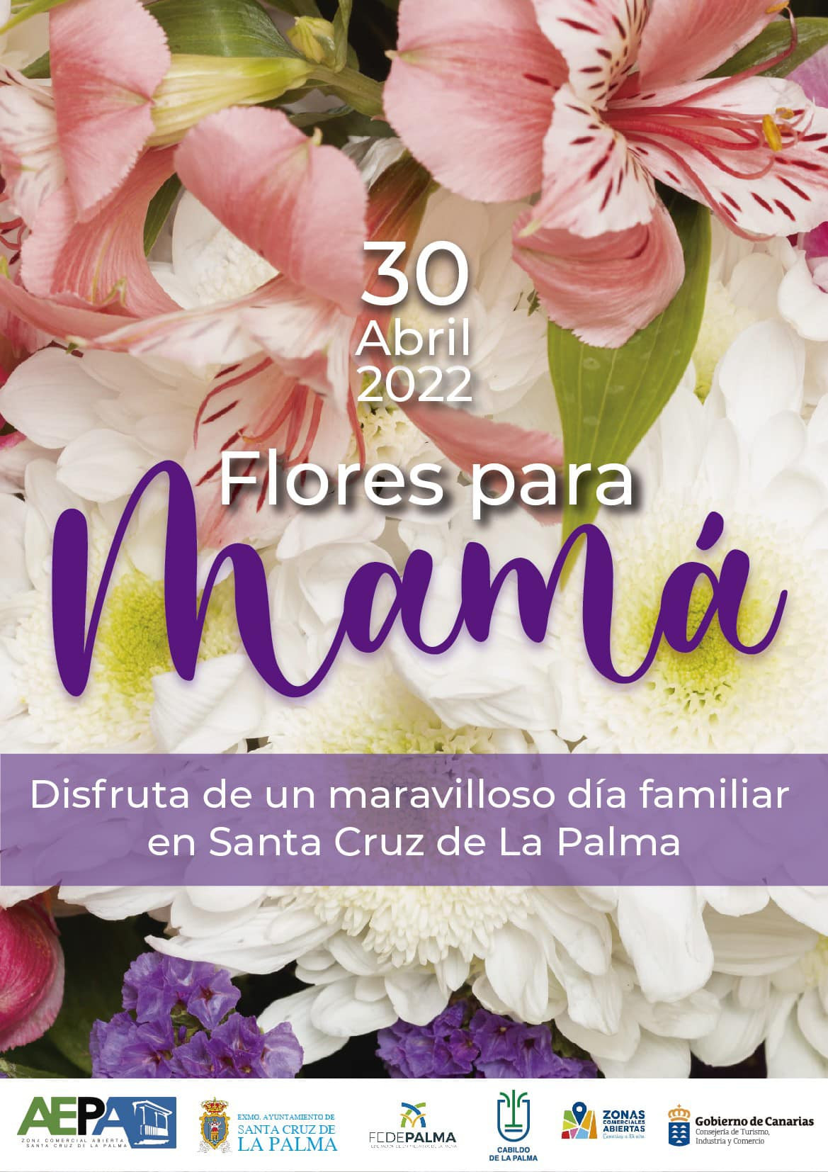 Cartel Flores para Mamu00e1