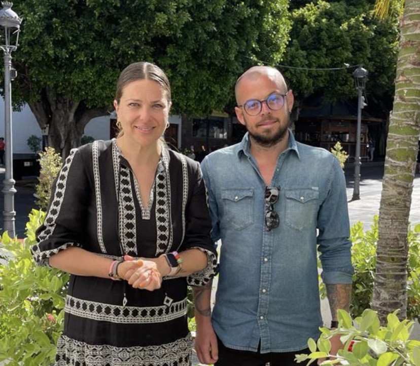 La concejal de Comercio, Inmaculada Fernau0301ndez, y el Coordinador Insular de la Cau0301mara de Comercio de La Palma, Ceu0301sar Garciu0301a Rodriu0301guez