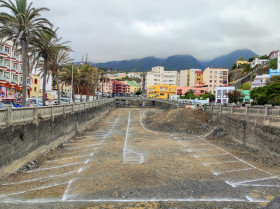 Imagen estacionamientos temporales en el barranco de Las Nieves