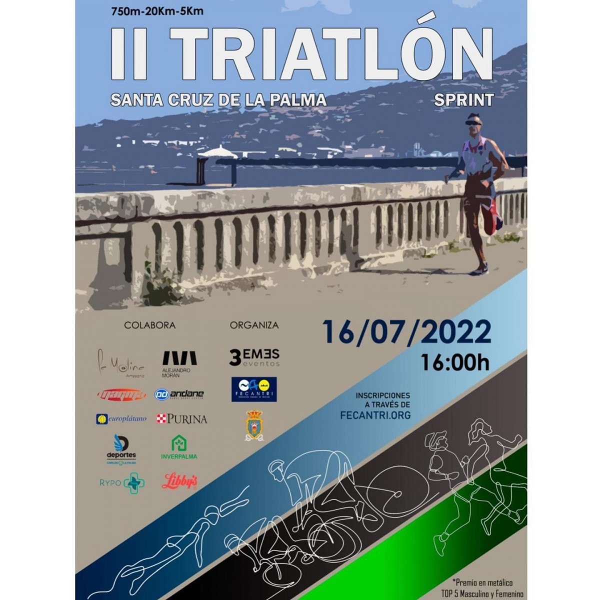 Cartel prueba triatlu00f3n