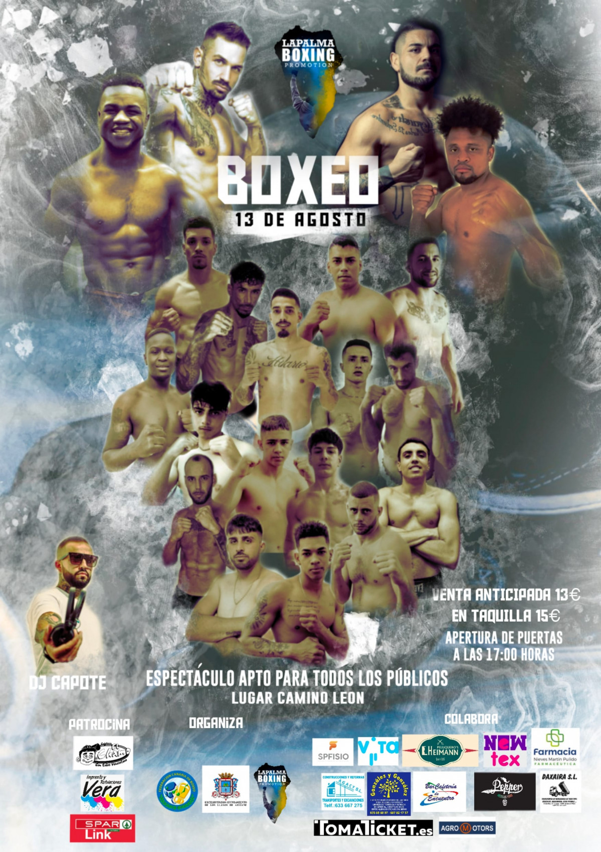 Cartel velada boxeo 13 agosto 2022 los llanos de aridane