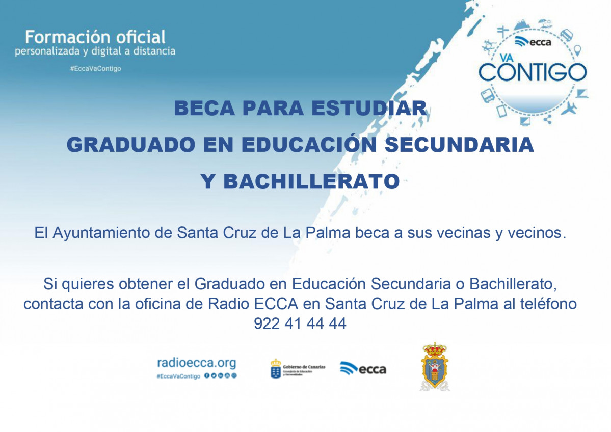 Cartel Foto informativa becas Radio ECCA
