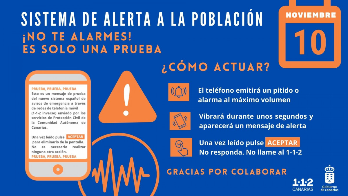 Prueba del sistema de alerta a la poblaciu00f3n