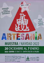Cartel muestra artesanía Navidad