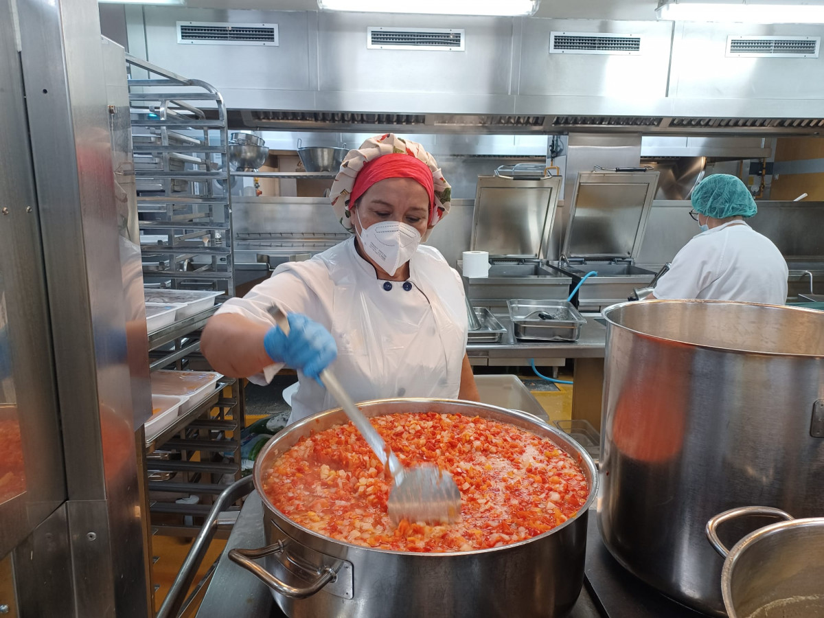 Servicio de cocina en uno de los centros hospitalarios