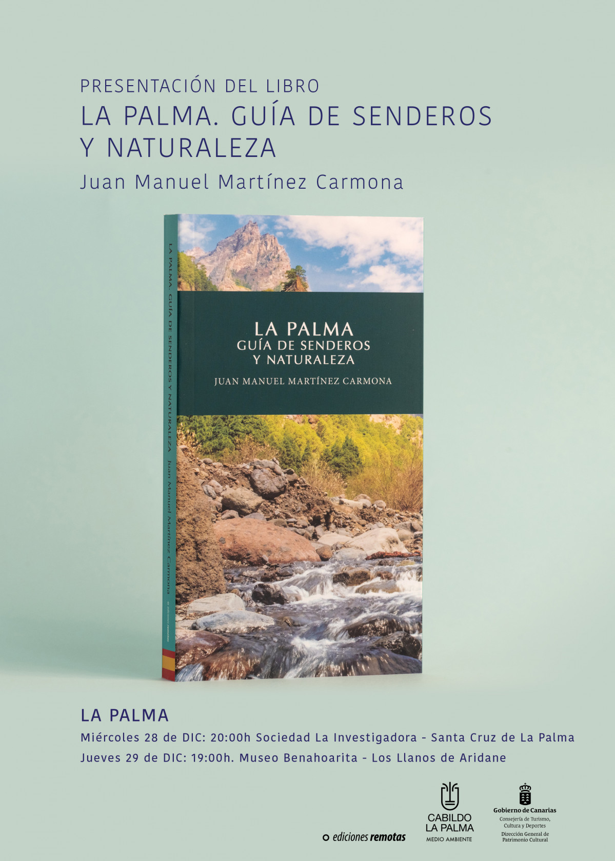 Cartel presentaciu00f3n Senderos La Palma