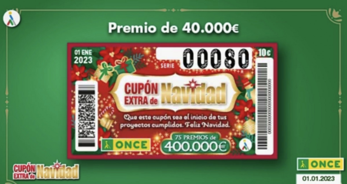 Segundo premio Extra Navidad ONCE 2023