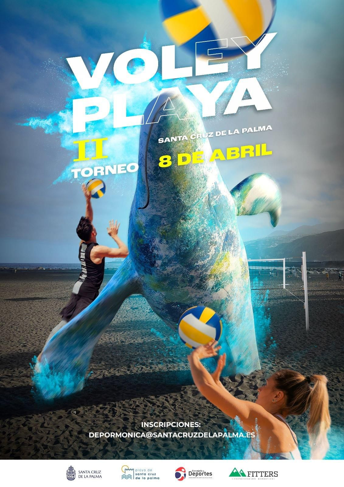 Cartel Torneo de Vou0301ley Playa