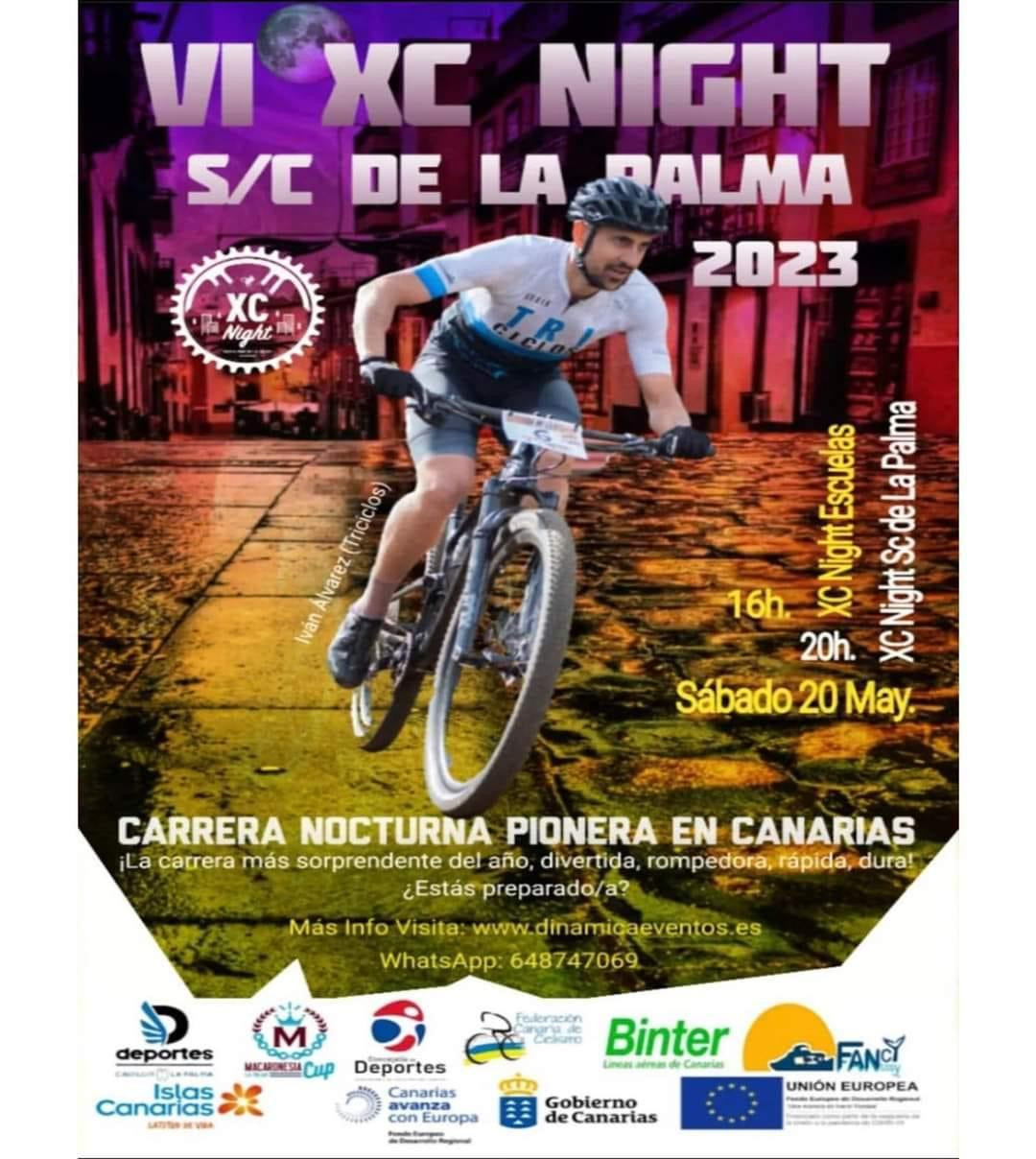 Cartel Carrera ciclista nocturna