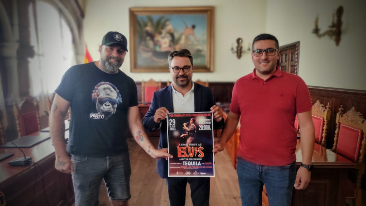 Foto Presentación Cartel Tributo Elvis y Tequila en Santa Cruz de La palma