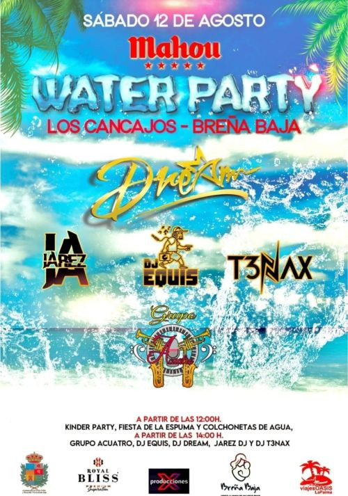 W WaterParty LosCancajos 23 Cartel