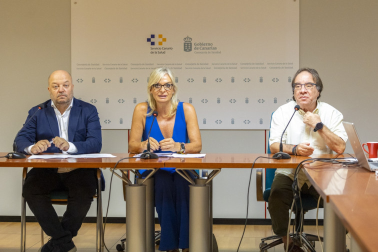 Momento de la presentación de la campaña de vacunación gripe y covid 19