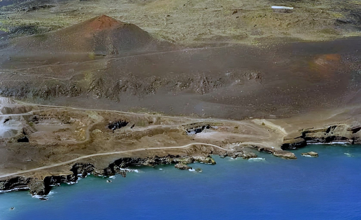 Vista u00e1erea de la playa de Las Cabras