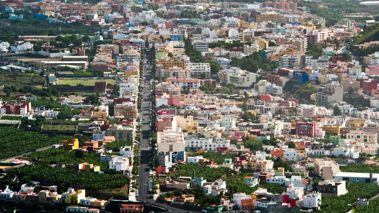 Los Llanos de Aridane vista aérea