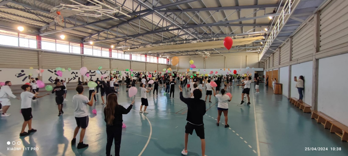 FOTO. Cien estudiantes tinerfeu00f1os aspiran a batir un ru00e9cord mundial (2)