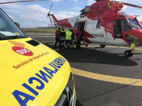 Ambulancia y Helicoptero Diario Palmero