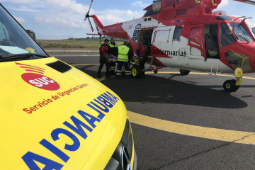 Ambulancia y Helicoptero Diario Palmero