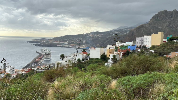 Foto vistas desde donde se creará el nuevo parque urbano de Santa Cruz de La Palma en la Huerta Nueva