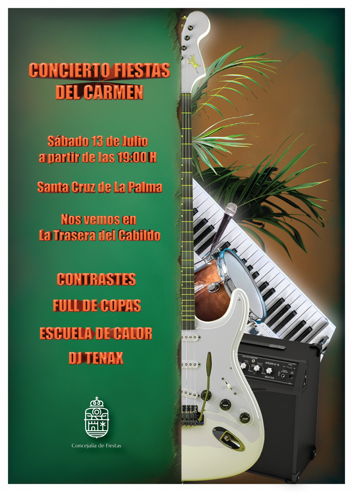 CONCIERTO FIESTAS DEL CARMEN 2024 CARTEL Diario Palmero