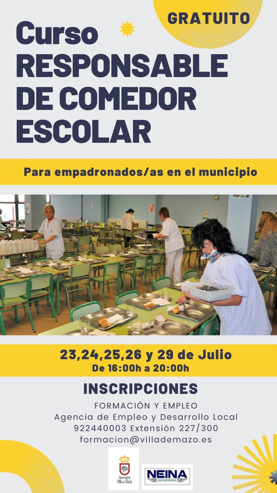 Curso responsable comedor escolar