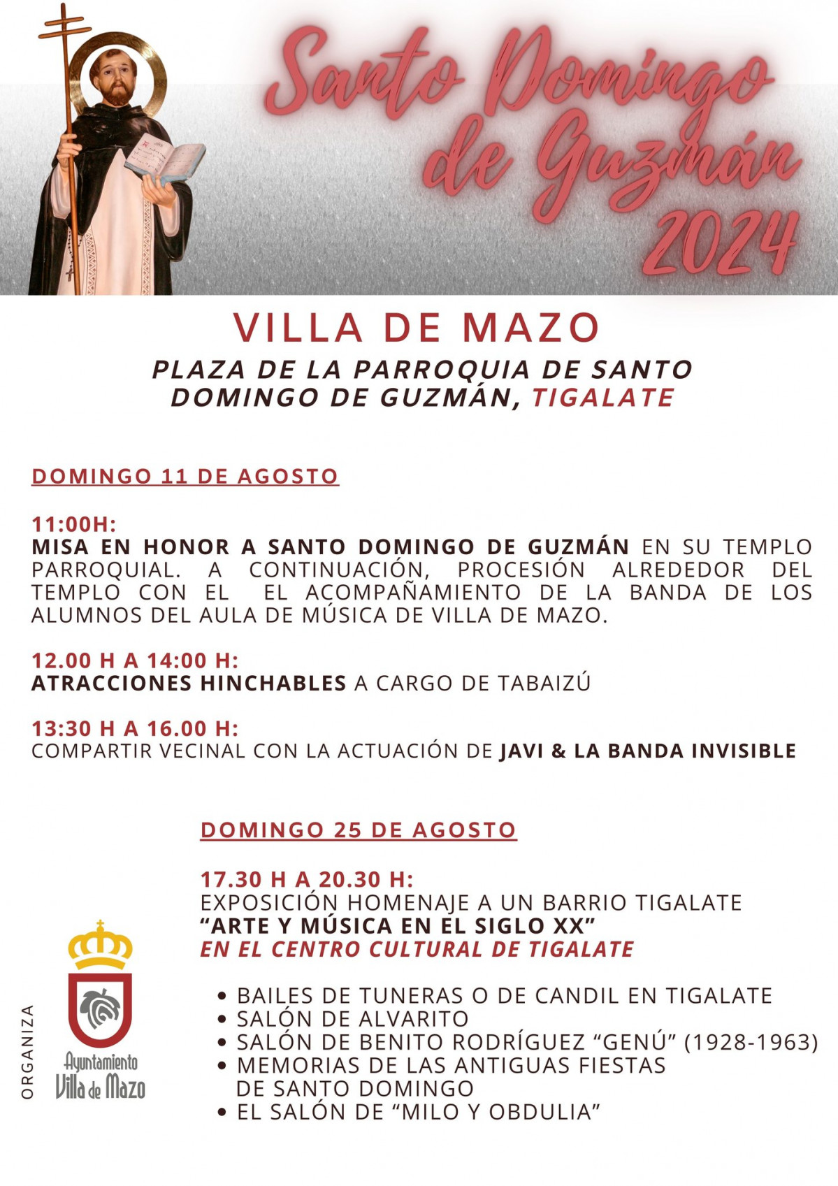 Cartel Villa de Mazo Tigalate