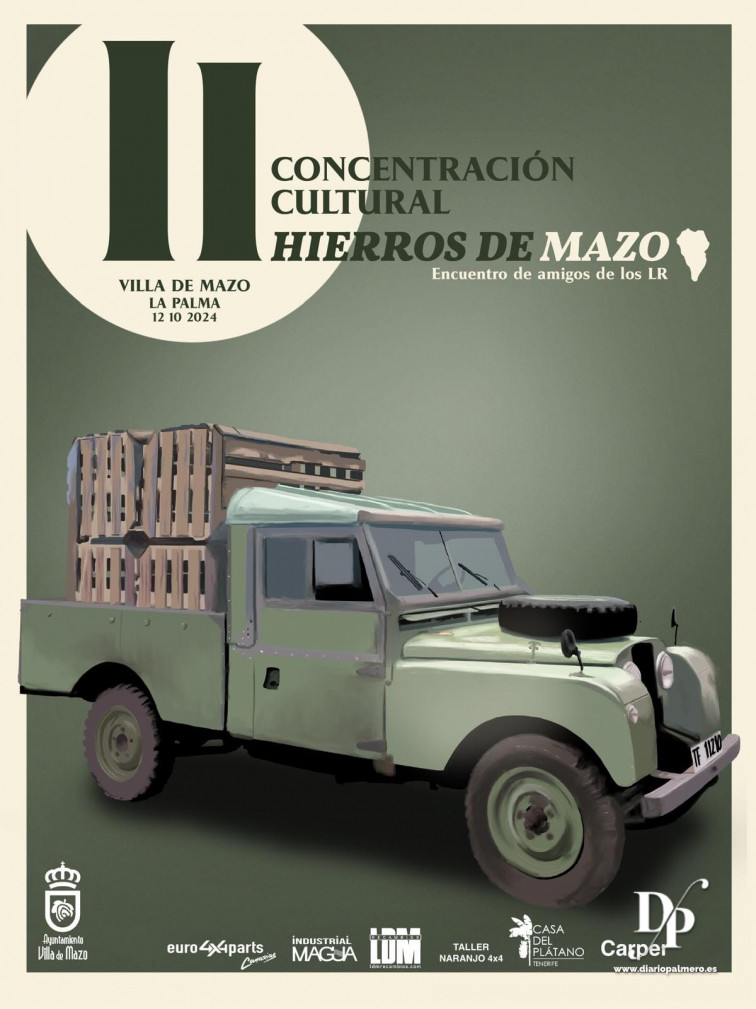 Cartel Villa de Mazo concentración Hierros de Mazo