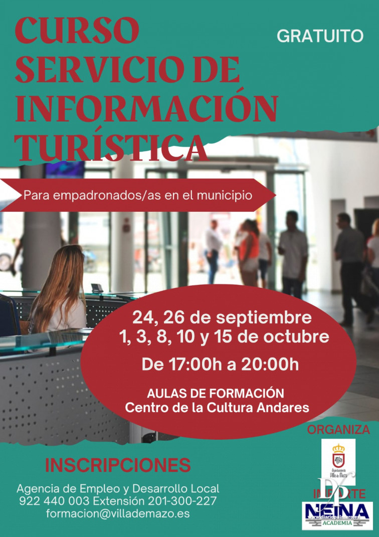 Cartel curso información turística