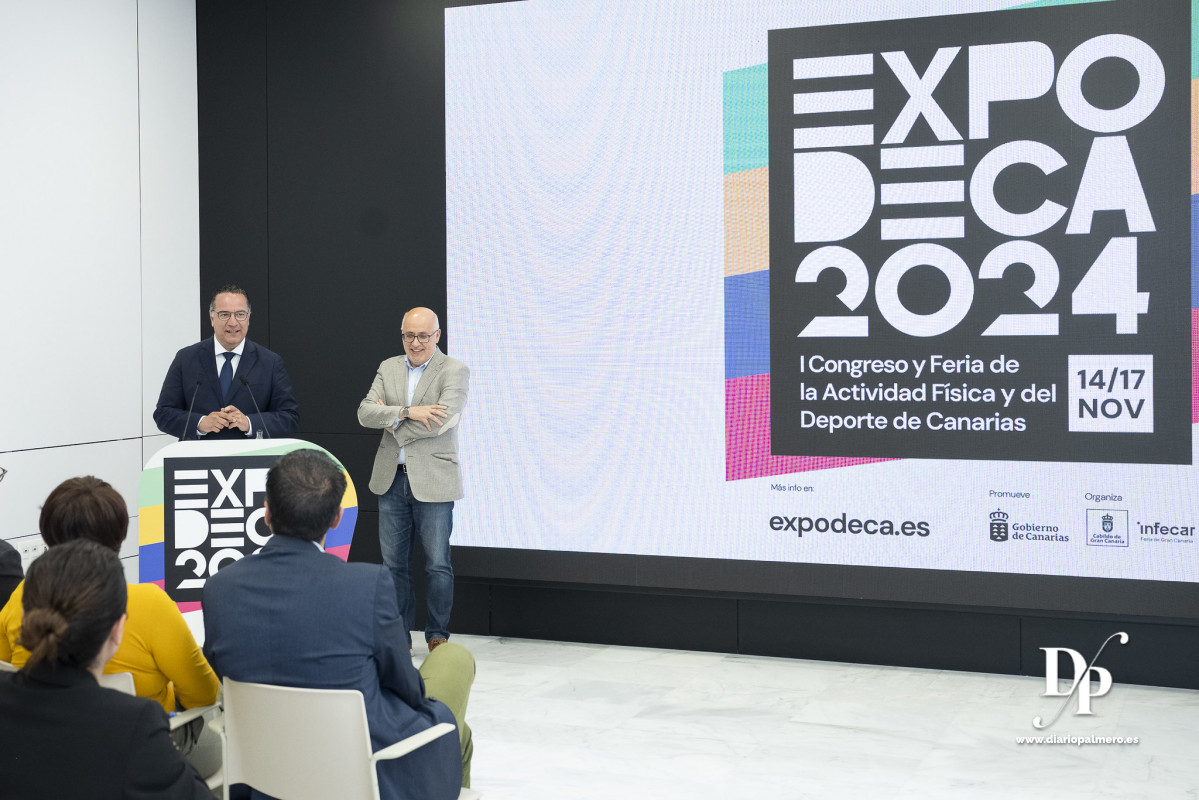 FOTO. Imagen de archivo de Poli Suu00e1rez durante la presentaciu00f3n de ExpoDeca 2024