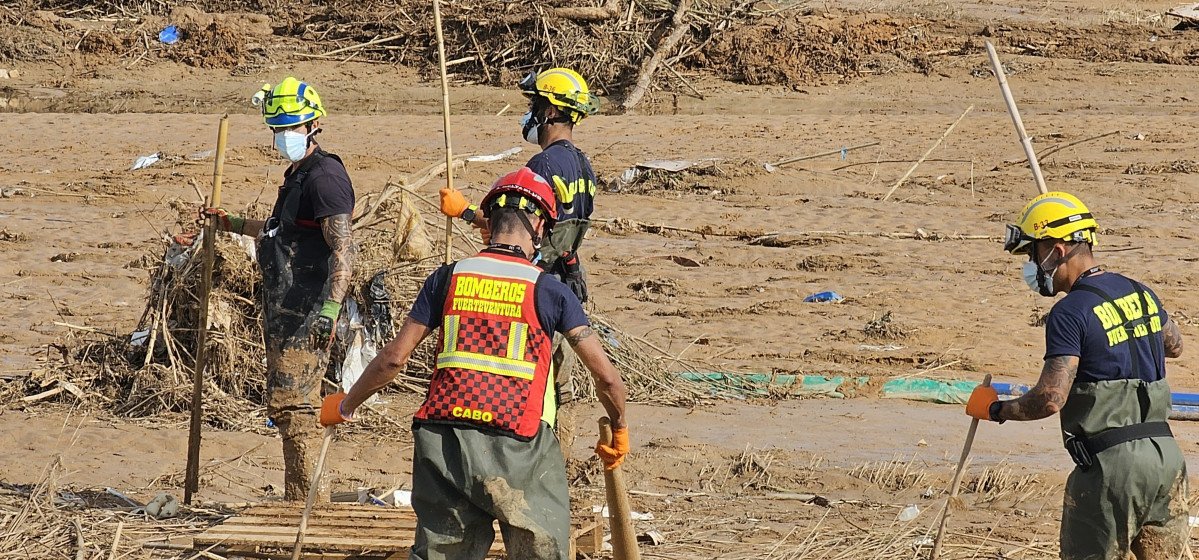 091124 Bomberos de Fuerteventura rastrean un área de La Albufera