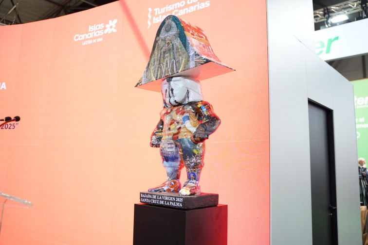 Detalle elemento decorativo presentación Bajada de la Viren de las Nieves 2025 en Fitur