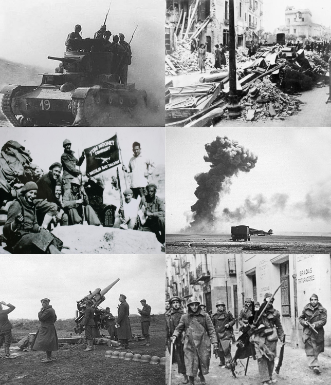 Collage guerra civile spagnola